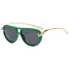 New Fashionable Rope Knot Double-Bridge Metal Sunglasses Women's INS Style Outdoor Street Style UV-Protective Sunglasses