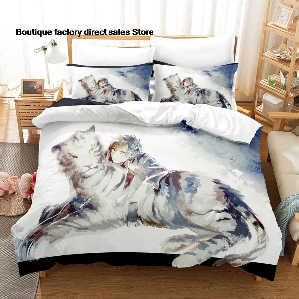 Anime Bungo Stray Dogs Bedding Set Single Twin Full Queen King Size Bed Set Kids Bedroom Duvetcover Sets Bed Sheet Set