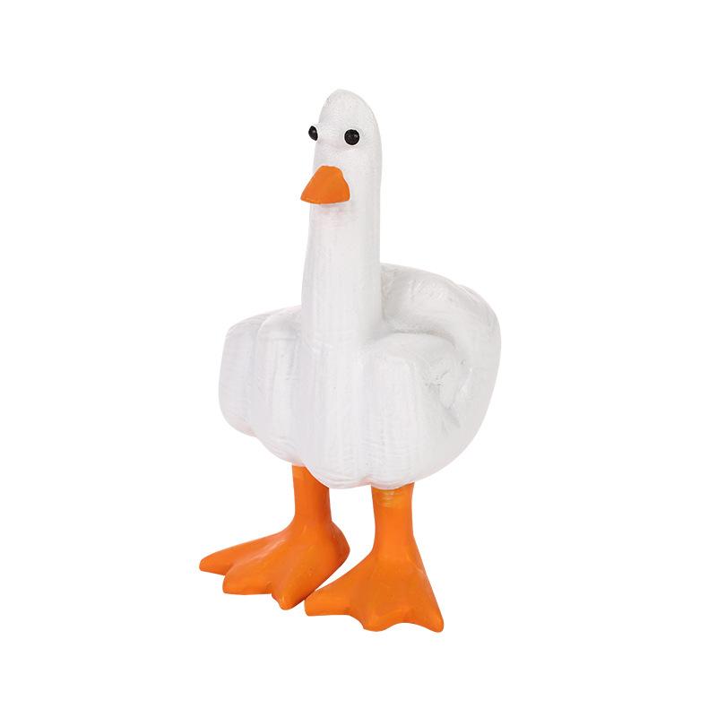 

Middle Funny Finger Duck Resin Figurine Statues Garden Decoration Ornament Yard белый