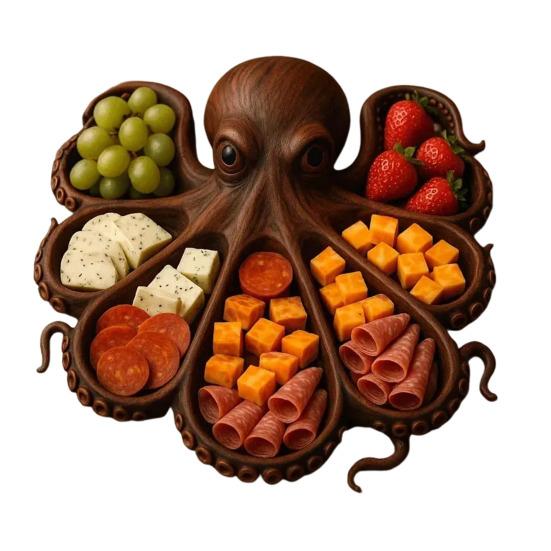 Yousheng Plastic Serving Tray Ocean Themed Cheese Bread Board Fruits Nuts Wood Display Board Beachfront Dinner Party Platter