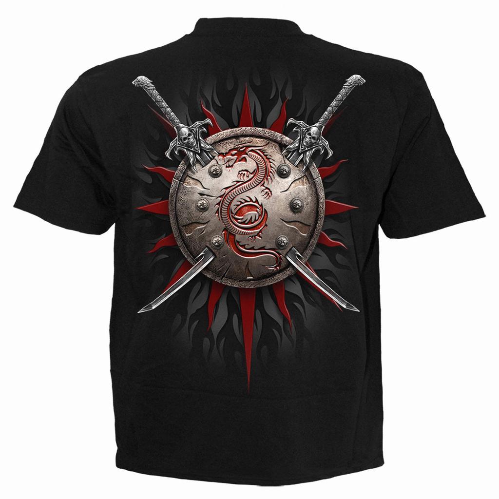 Spiral Direct Unisex Adult Oriental Dragon Back Print T-Shirt