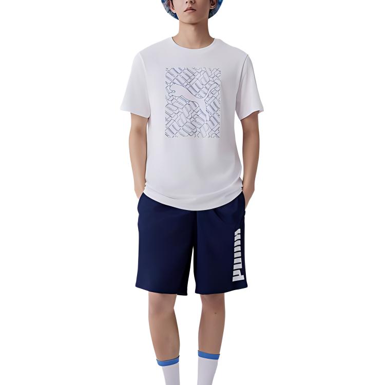 PUMA T Shirts Unisex White Crew Neck Moderate Other 683446-02
