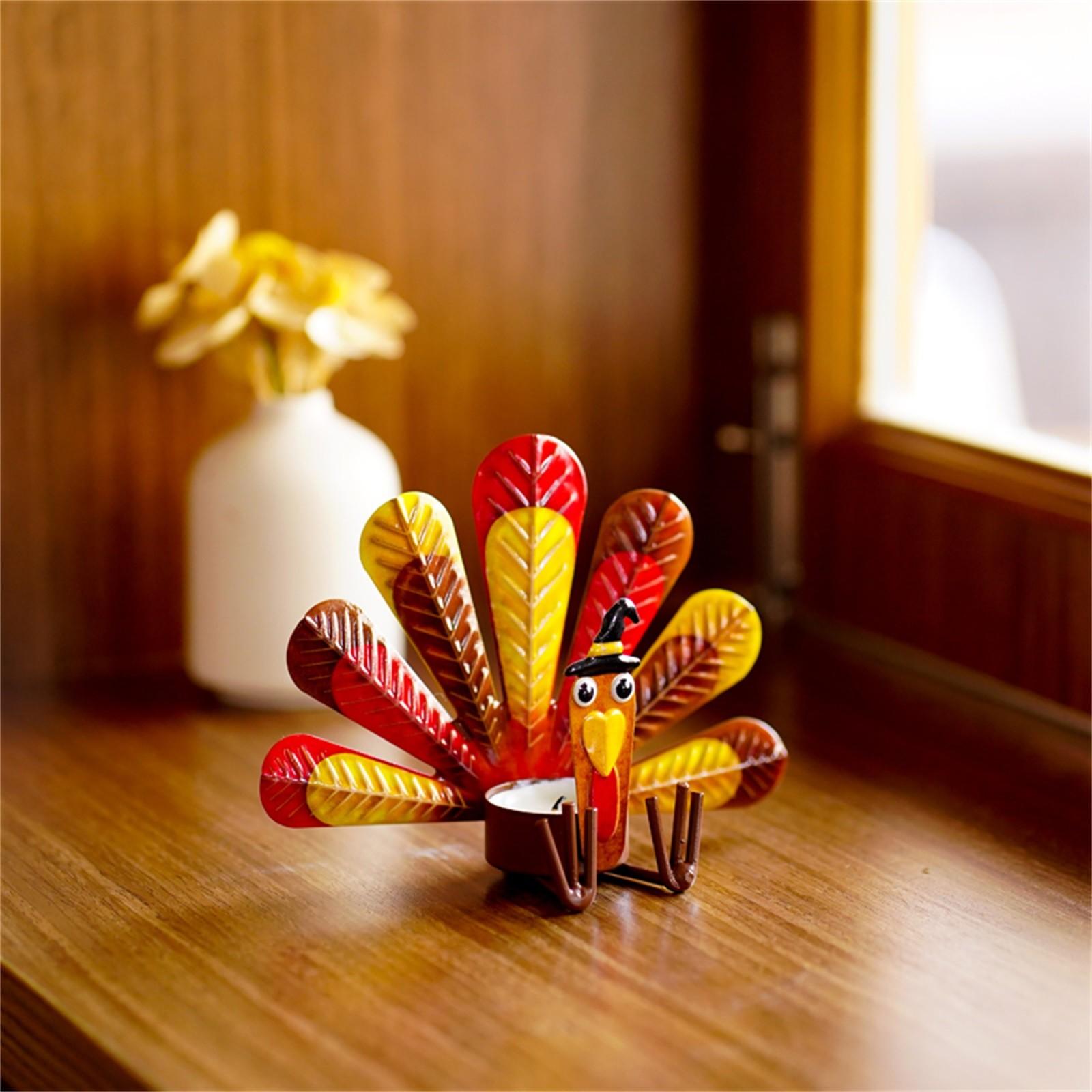 

Подсвечник Türkiye металлический цветной подсвечник для чайной лампы, осенний декоративный подсвечник на День благодарения One Size