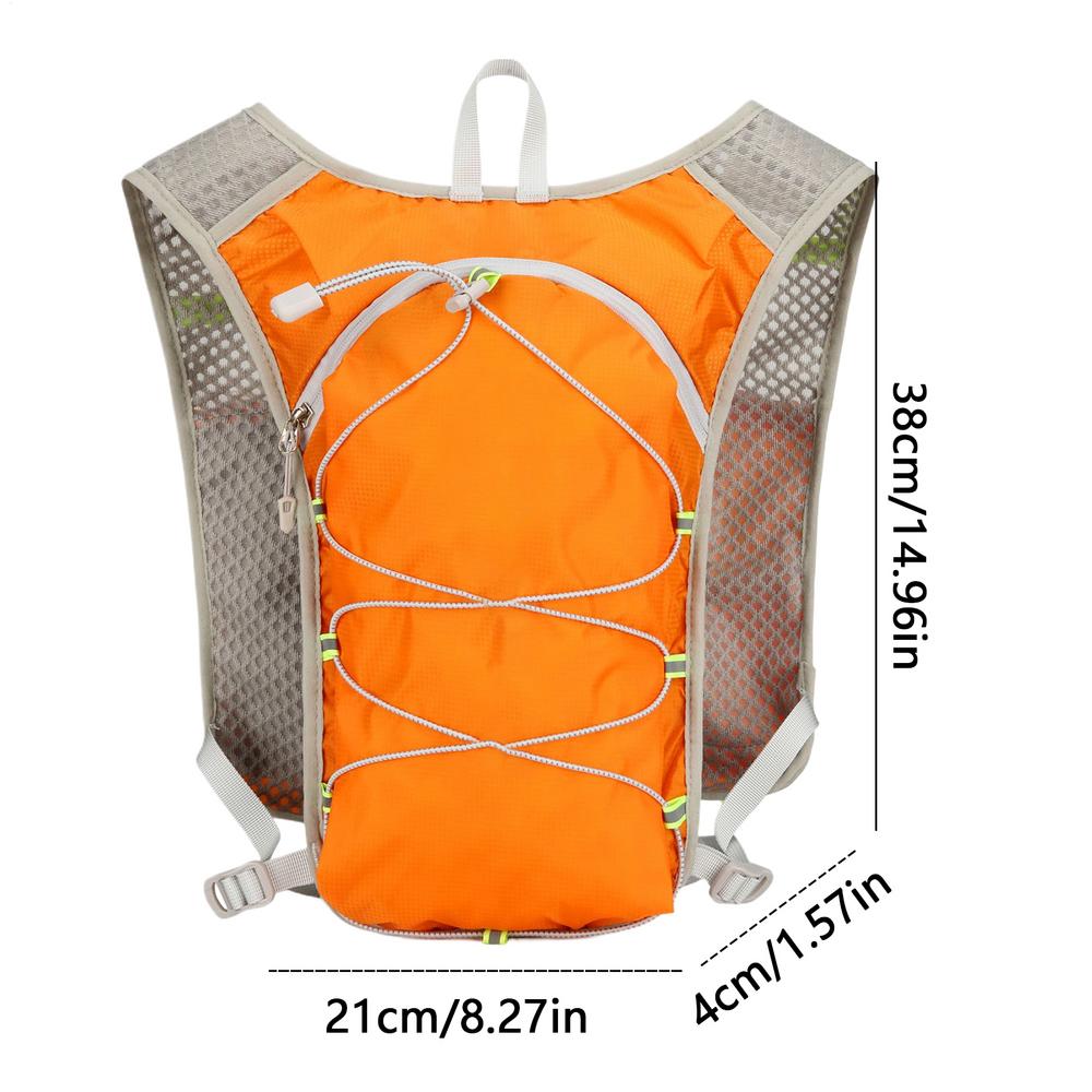 Дышащий жилет для бега с питьевой системой, жилет для марафона, легкий, узкий, нагрудный рюкзак-гидратор, снаряжение для мужчин, пешего туризма, велоспорта, кемпинга оранжевый