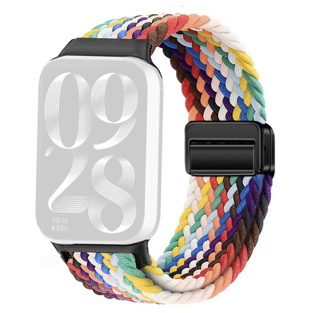 Watch Strap For Xiaomi Smart Band 9 Pro/Band 8 Pro/Redmi Watch 5/Watch 4 Magnetic Stretchy Nylon Woven Band