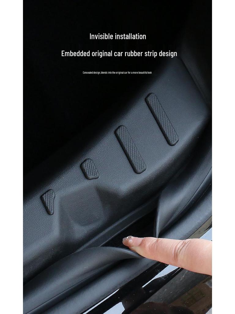 Tesla Model 3 Trunk Splash Guard TPE Tailgate Sill Strip - 360° Interior Protection Trim