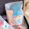 Clothes Packaging Bag Cute Bear Pattern PE Transparent Sealed Clothing Zipper Bags Pouch for Travel