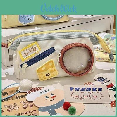 Food Shape Canvas Pen Bag With Spacious Storage For School And Travel