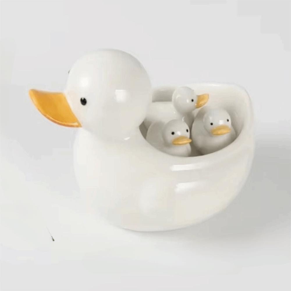 Creative Ceramic Chopstick Stand Cartoon Cute Duck Chopstick Holder Mini Size Duck Shape Chopsticks Rest Table Decoration