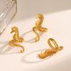 Stainless Steel Gold Color Seahorse Rings for Women Men Minimalist Metal Adjustable Open Rings Waterproof Stylish Jewelry Femme