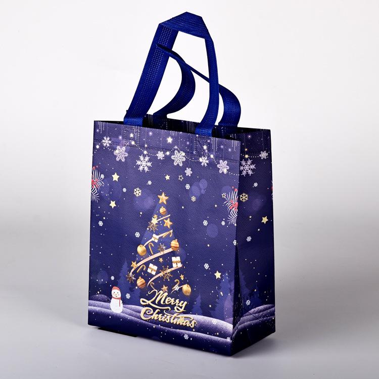 

In-Stock Large Cartoon Christmas Non-Woven Tote Bag 2024 - High-Capacity Holiday Gift Bag for Christmas Eve Shopping Height 25 × Width 20 × Side 10