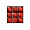 9PCS 8CM Christmas Ball Ornaments Glitter Xmas Spheres Pendant Set  New Year