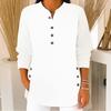 Women's Corduroy V-Neck Long Sleeve Button Front Shirt Casual Loose Fit Color Top