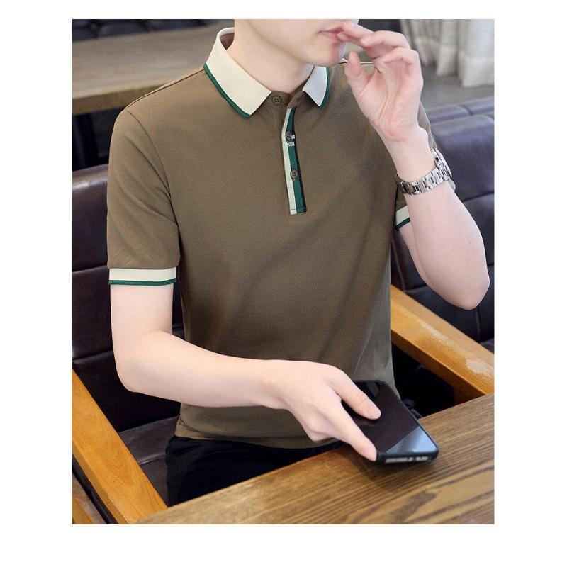 Men S Summer Short Sleeve Polo Shirt Loose Fit Breathable Top