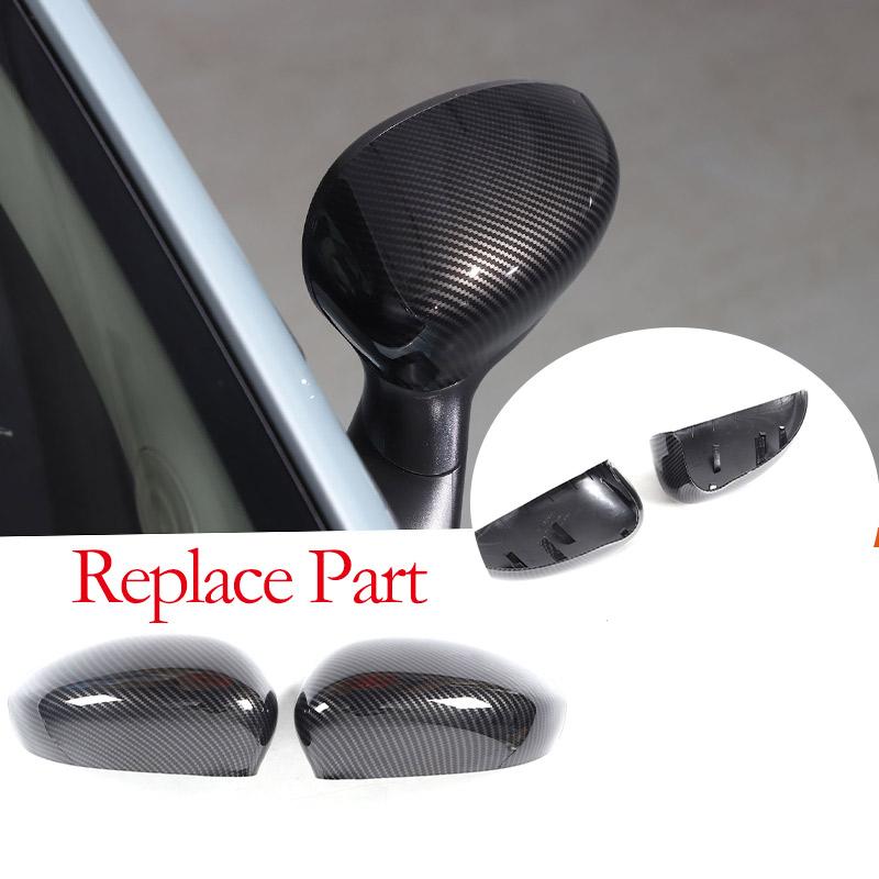 For Fiat 500 2010-2026 ABS Carbon Fiber Car Center Console Gear Shift Panel Steering Wheel Decorative Frame Sticker Accessories