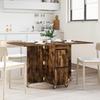 Dining Table Set 2 pcs 140 x 80 x 77 cm Engineered Wood Smoked Oak Finish