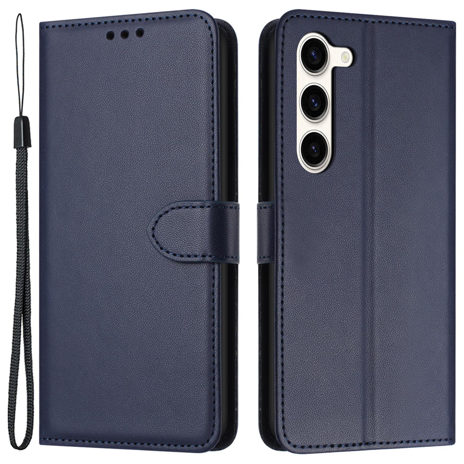 

For Samsung Galaxy S23 Case Anti-Scratch Leather Wallet Phone Cover with Stand D