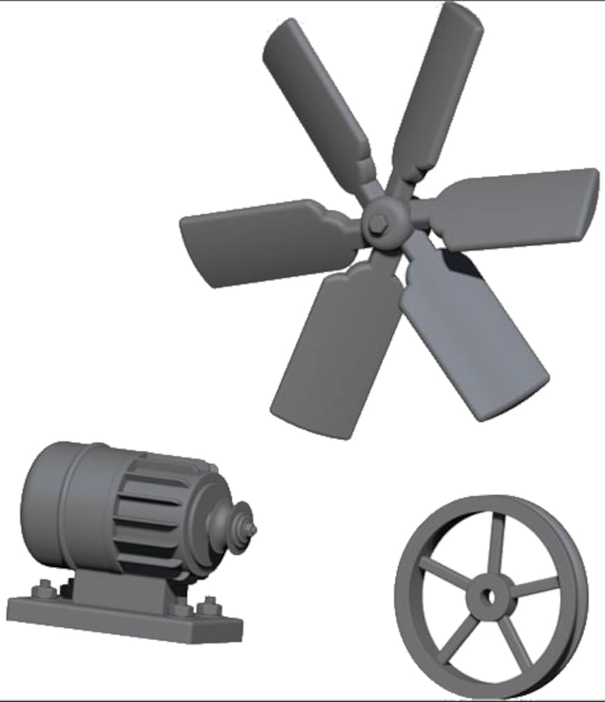 VG Dio Models Universal Electric Fan Set Miniature Accessory VG64034 1/35