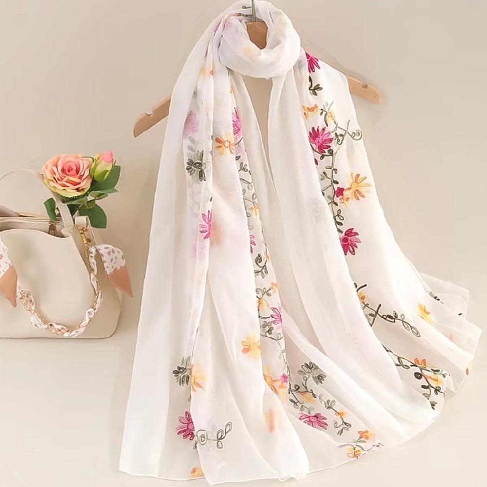 Literary National Style Long Scarf Spring Summer Travel Sunscreen Shawl New Women's Scarves Gift