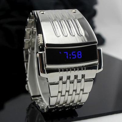 Reloj de Pulsera LED Automático Modo de Ahorro de Energía Acero Inoxidable Calendario Digital Reloj Deportivo para Oficial