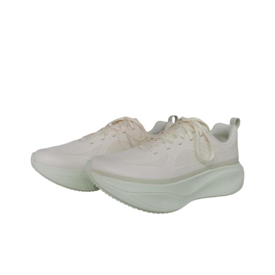 Li-Ning Fashionable Comfortable Shock Absorbing Non-Slip Wear-Resistant Low-Top Casual Running Shoes Women sneaker White Green ARHV024-6