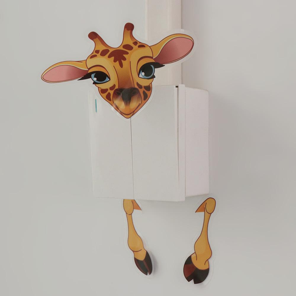 Cartoon Light Switch Sticker Easy to Use Removable Wall Sticker Animal Switch Sticker  Bedroom