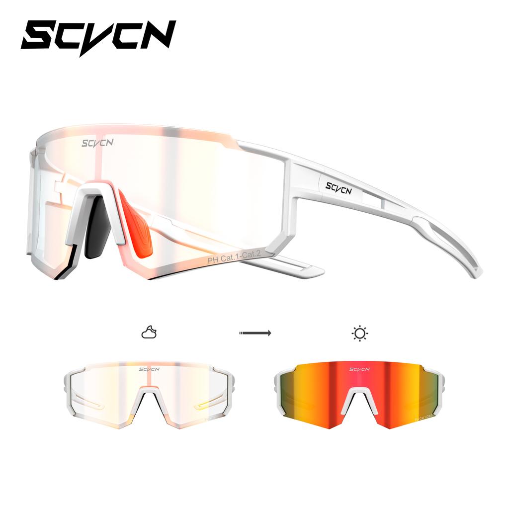 SCVCN Photochromic Hiking Eyewear Cycling Glasses Sunglasses for Men Cycling Road Mountain Bike Glasses Women Casual Windproof