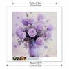 New Arrival 5D DIY Full Circle Diamond Painting "Purple Flower" Embroidery Cross Stitch Home Decor Gift