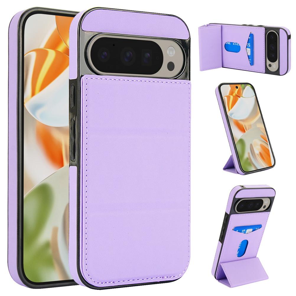 Leather Tri-fold Magnetic Stand with Credit Card Case For Google Pixel 9 Pro XL Pixel 9a 8A Pixel 8 Pro  Protect Cover