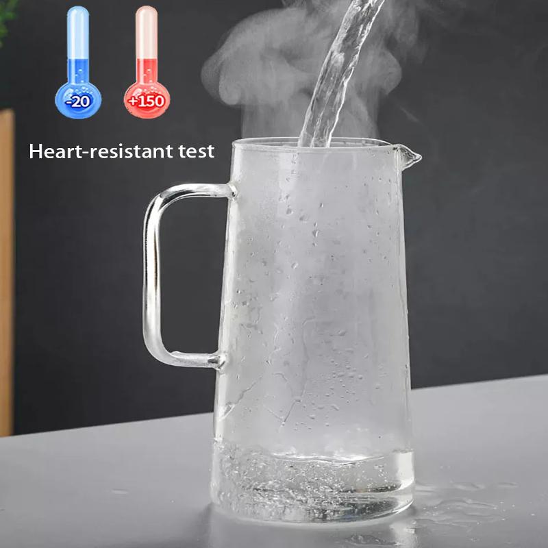 1000/1400ML Glas Cold Brew Kaffekanna med Filter 4-8 Koppar Vattenflaska Extraherad Espresso Kaffebryggare Juicekanna för Hemmet