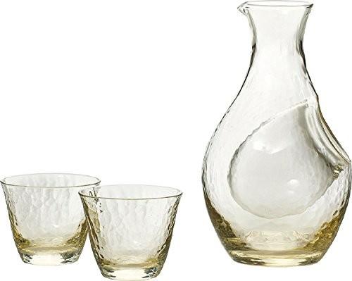 Takase Amber Cold Sake Set G604-M72 Cup Japan Import Glass
