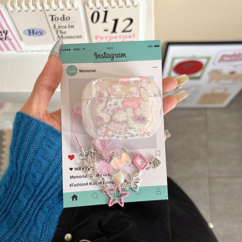 Sofa floral cat is suitable for airpods4 protective case Apple Bluetooth wireless 2/3 generation pro2 earphone cover female
