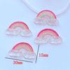 10Pcs New Mixed Cartoon Mini Shining Rainbow Flat Back Resin Cabochons Scrapbooking DIY Jewelry Craft Decoration Accessorie