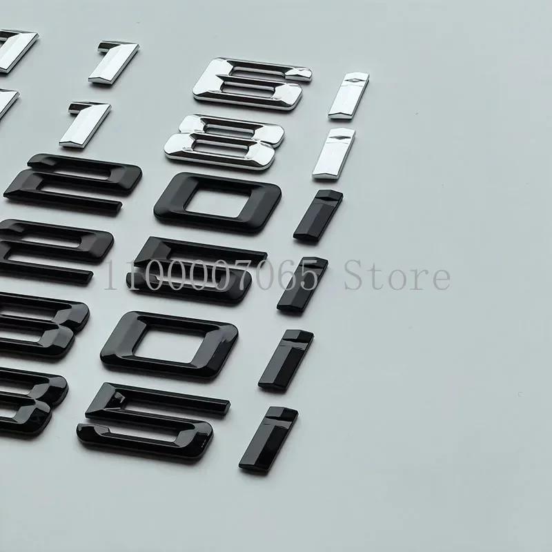 Old Font Numbers Letter 116i 118i 120i 125i 128i 130i 135i 140i Top ABS Emblem for BMW 1 Series Car Trunk Nameplate Logo Sticker