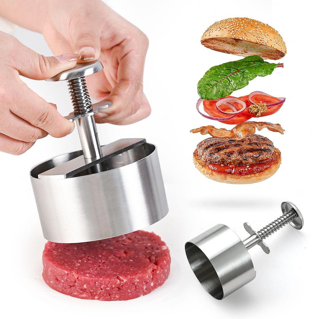 ABS Plastic Non-Stick Round Burger Patty Press - Manual Kitchen Tool