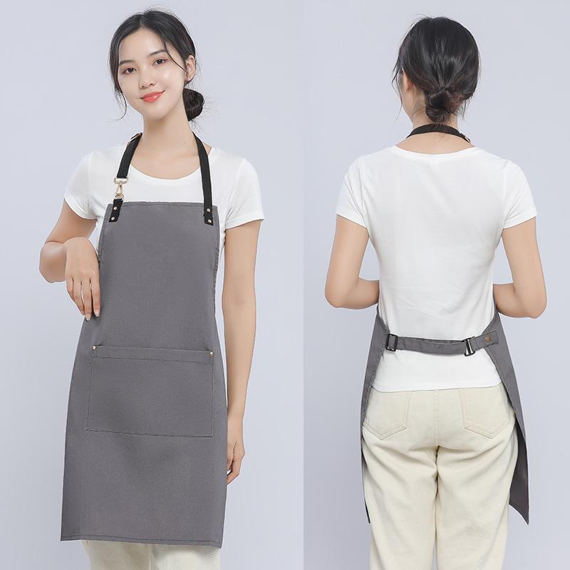 Women's Canvas Work Apron - Waitress, Baking, Milk Tea Shop Style