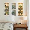 Creative Simulation Shelving, Background Decoration Stickers for The Living Room Entrance