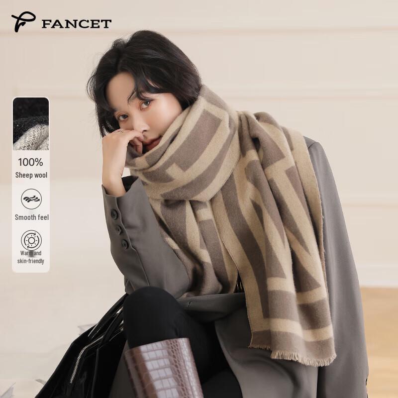 

FANCET Women s Luxury Wool Scarf & Shawl 180x40cm