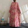Long Sleeve Plus Size Cotton Vintage Floral New In Dresses for Women Casual Loose Spring Autumn Dress