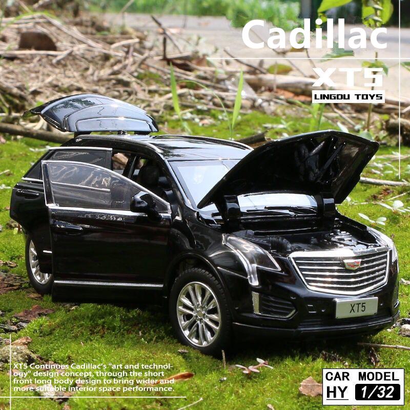 1:32 Cadillac XT5 SUV Alloy Car Model Diecasts Metal Toy Vehicles Car Model Simulation Sound and Light Collection Toy Gift