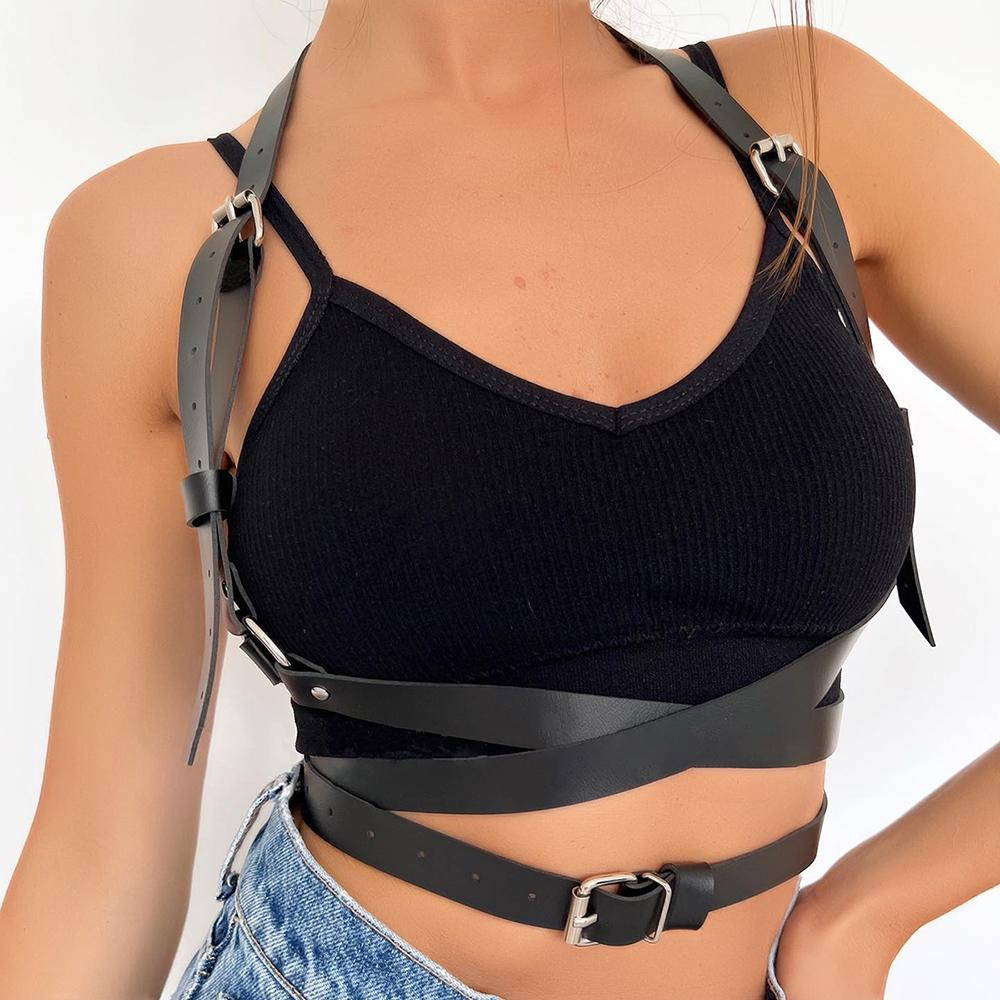 

Women Fashion Harness Belt Leather Lingerie Harness Corset Suspenders For Women Gothic Fetish Clothing Harness Women Accessories