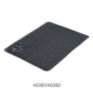Tapis pour bac à litière - TRIXIE - 40 x 60 cm - Rectangulaire - Anthracite - PVC