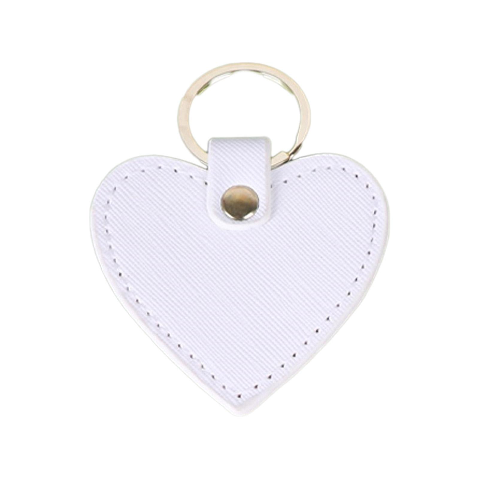 

Модный брелок в форме сердца из искусственной кожи, элегантный кожаный брелок, портативные сумки и рюкзаки, украшение для сумки белый