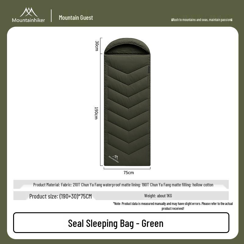Mountain Guest Warm Thickened Sleeping Bag & Moisture-Proof Camping Mat