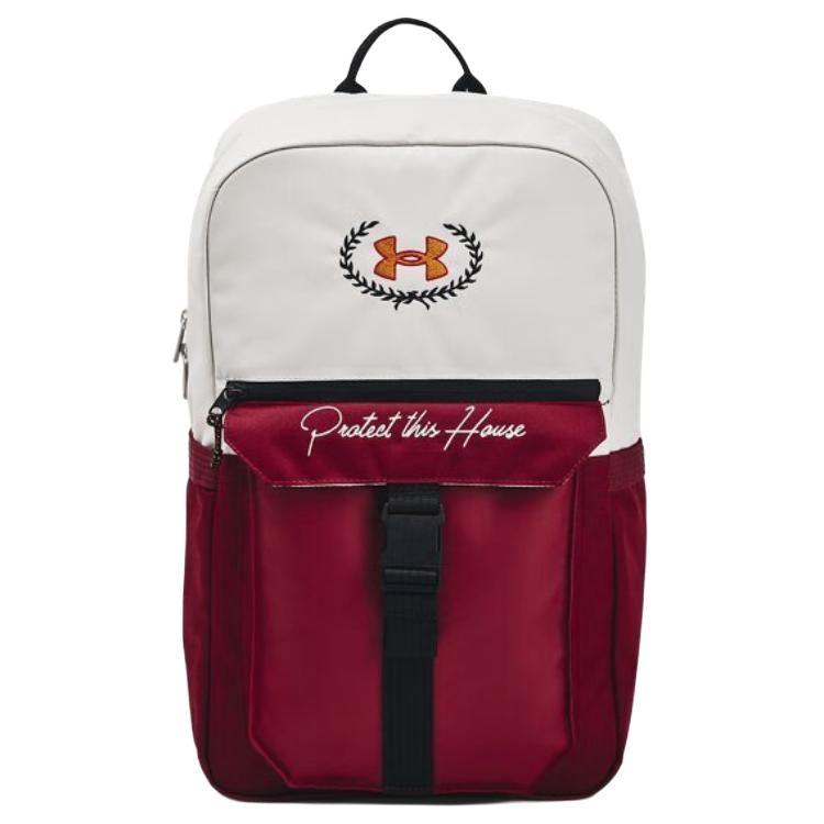 Under Armour Under Armour Polyester Backpack Medium Unisex Clay & White & Red 1384462-114 Medium