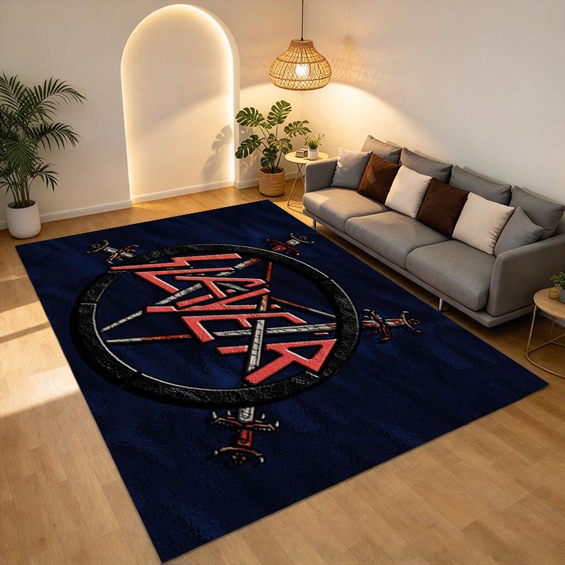 Slayer Emblem Living Room Nonslip Area Rug Soft Carpet For Bedroom Game Playroom Sofa Office Home Decor Doormat Christmas Gift C9261933