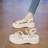 Spring and Summer 2025 New Fashion Trendy French Beautiful with Skirt Beach Women Sandals Stepping On Shit Sandals Women