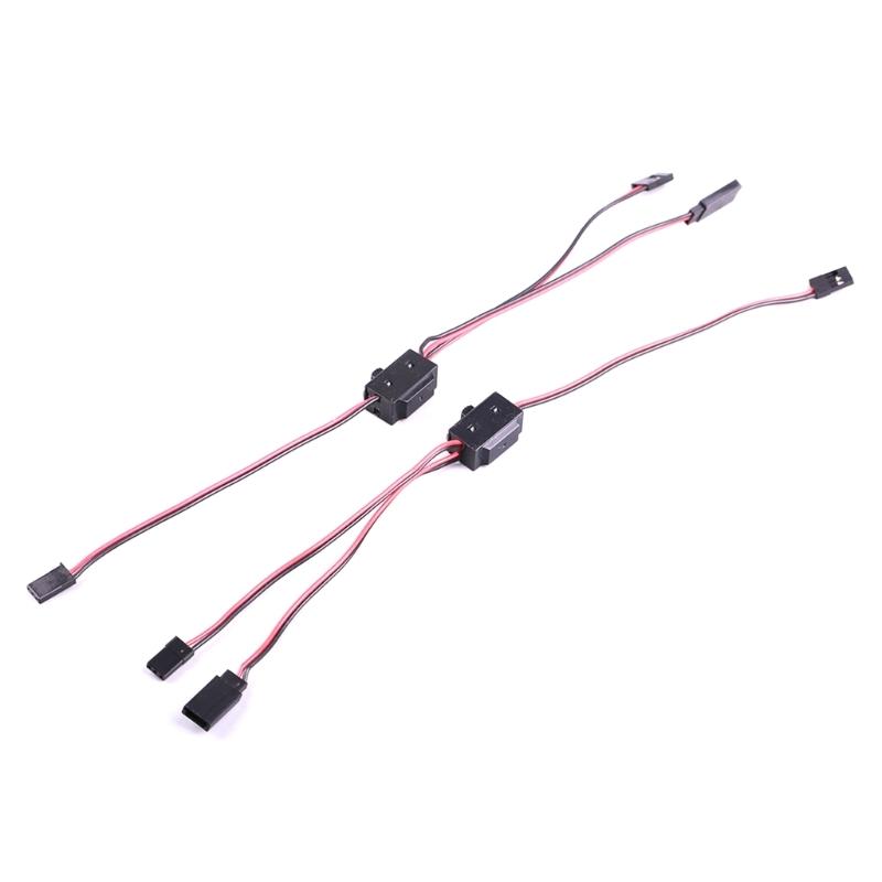Fernschalter JR/Futaba Stil 3-Wege-Stromverlängerungskabel für RC-Autos, LKW, Crawler, Buggys Zubehör