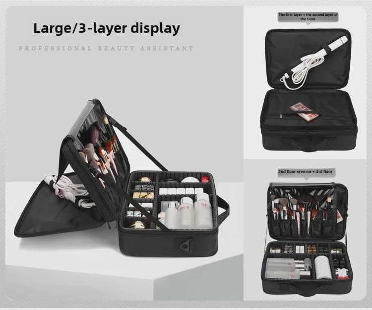 Geräumige mehrschichtige Kosmetik-Organizer-Tasche