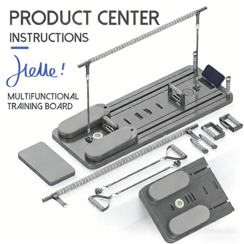 Multifunctional Fitness Board with Phone Holder for Pilates and Yoga